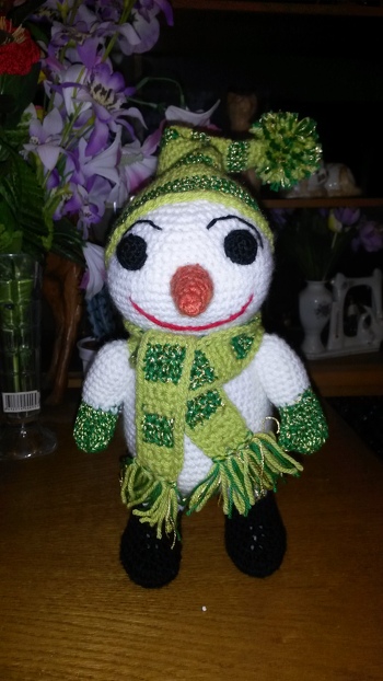 Der Schneemann entstand als Teil einer Adventsüberraschung für eine ganz liebe Freundin...