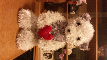 Da hatte sich mal jemand zum Geburtstag einen Wolf gewünscht...das war meine erste Erfahrung mit Fransengarn.