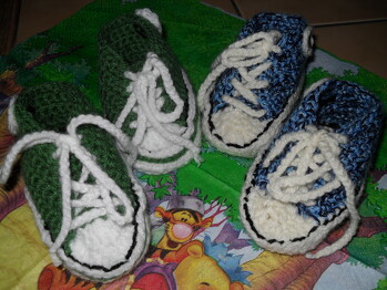 Baby-Schühchen gehäkelt