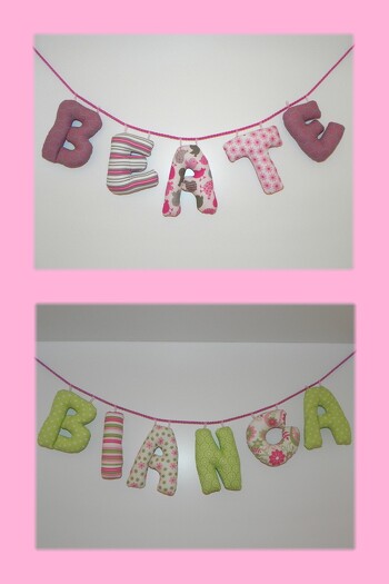 Stoffbuchstaben als Türhänger !