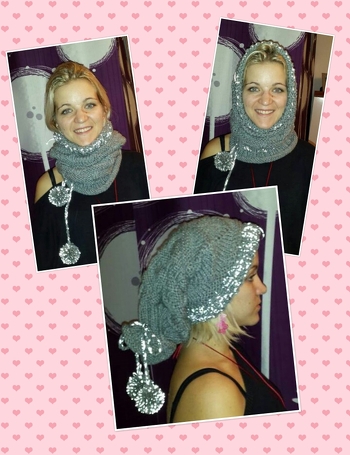 Hab es nach Bildern picolo popolo gearbeitet allerdings ohne Anleitung und bin richtig süchtig nach diesen Schalhauben geworden. 2 dieser Hauben machten sich sogar auf den Weg nach Indien und meine Schwägerin und meine Nichte freuten sich sehr über das Geschenk.