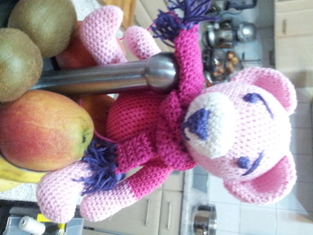 Mister Pink nach einer Anleitung von amilovesgurumi