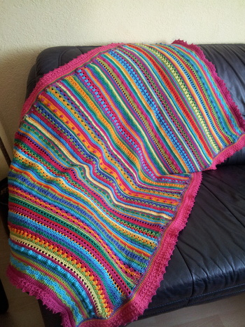 ....meine UnterdemKirschbaum Decke.....nach einer Anleitung von schoenstricken