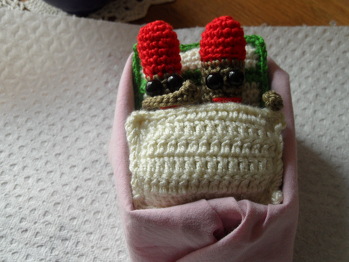 Streichhölzer Kinder im Bett.