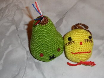 Ganz frisch Birne und Apfel.