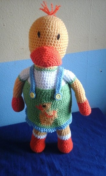 Das ist die Ente Emily.Hat sehr gut geklappt und hat großen Spaß gemacht