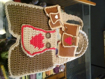 Lederhösla "Trio"... Schlüsselanhängertäschla, Handytäschla und Tasche... meine Idee Alpenglühen zum Trachtenstil.