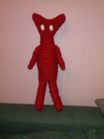 So Yarni für mein Sohn endlich fertig hatte ihn es ja versprochen. Da wird er sich zu Ostern freuen. Das Spiel Unravel fand er so toll :)
