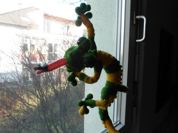 mein neuestes Werk ein Gecko beim Fliegenfang