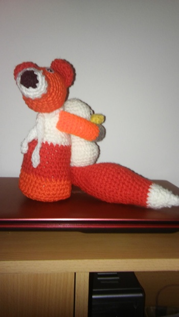 Mein diebischer Fuchs. Hat Spaß gemacht ihn zu häkeln.