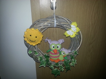 Habe die Eulen für meinen Türkranz genommen .
Gingen einfach und schnell.