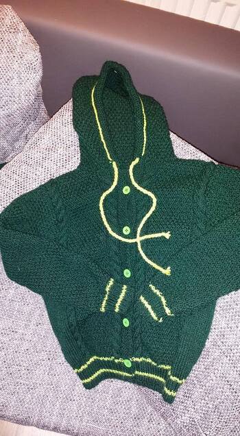 Kapuzenstrickjacke Gr.104/110