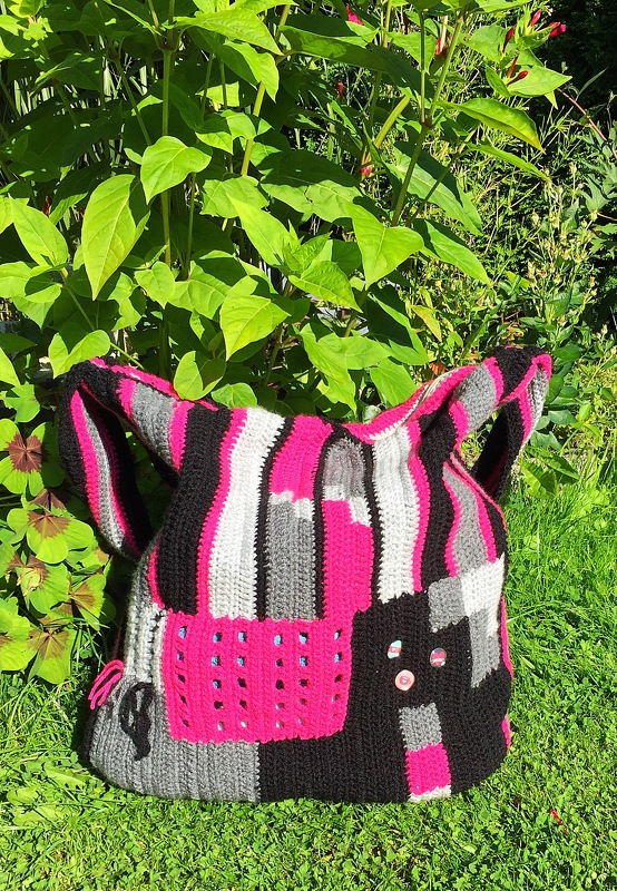 Crazy-bunte Allzweck-Umhängetasche – Tasche gehäkelt, Summer 2016, PDF-Anleitung Häkeln – für Anfänger geeignet