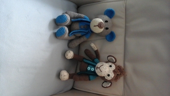 Bärchen und Äffchen - hat viel Spaß gemacht - Anleitung  von Dionedesign 