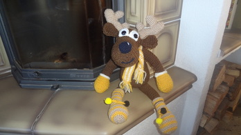 mein Elch Svenny,nach der Anleitung von 