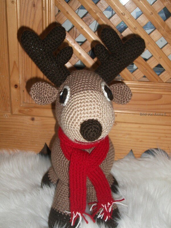 Häkelanleitung Paulchen das Rentier XXL