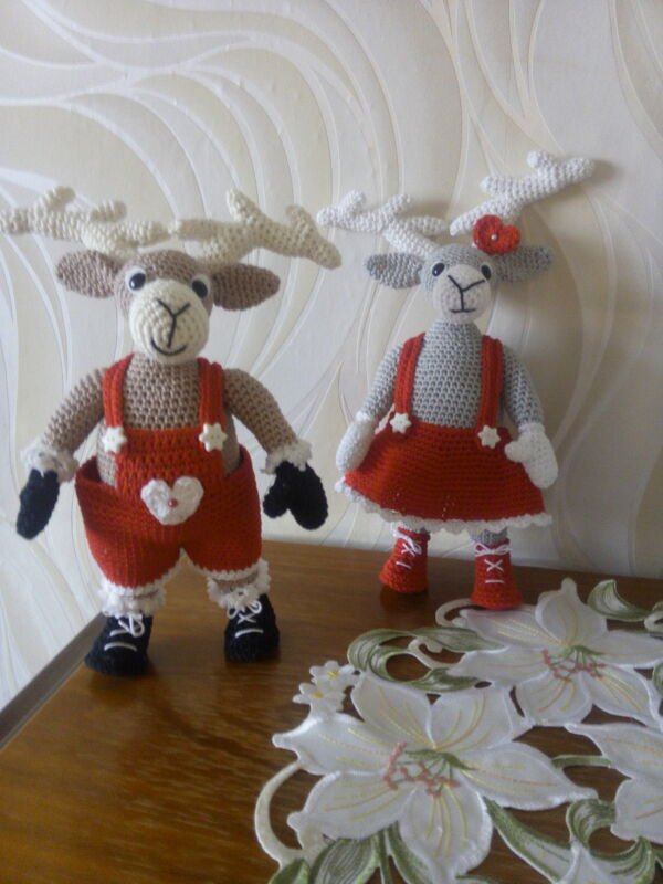 Häkelanleitung Weihnachtselche