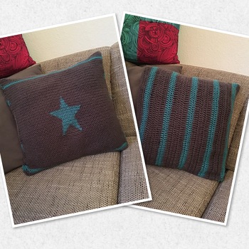 Hier mal mein Kissen Wendebezug frei nach Nase.