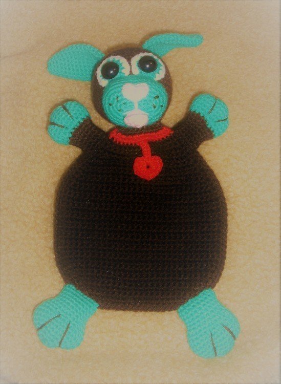 Häkelanleitung Schmusetuch Hund Milla