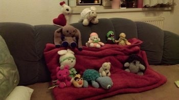 Meine Häkel Figuren,ein Teil davon