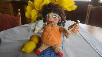 aus einem Buch nachgehäkelt - eine pfundige Dame