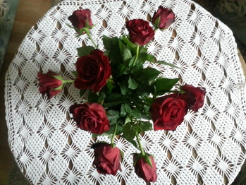 die Decke habe ich gehäkelt