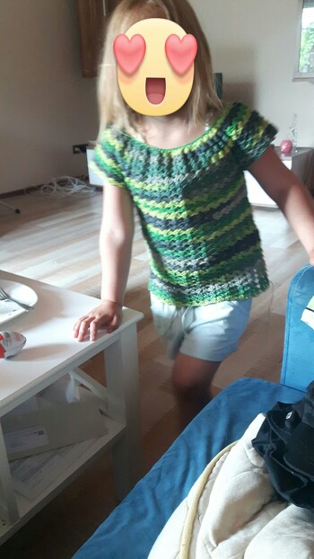 Hallo hier mein ein Top was ich nach der Anleitung von Birgit Fraune gehäkelt habe.