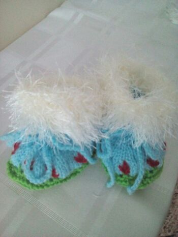 Schäfchenschuhe aus Babyheft