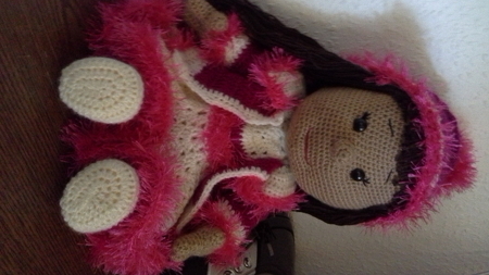 Häkelanleitung Puppe, Lotta das Schneemädchen