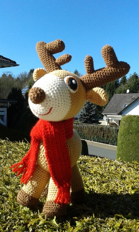 Häkelanleitung Paulchen das Rentier XXL