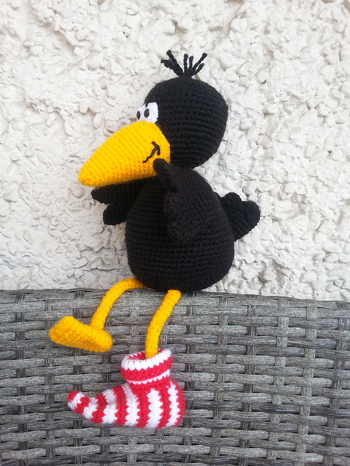 Der kleine Rabe Socke. Grundanleitung von Haekel Sarah mit einigen Veränderungen meinerseits.