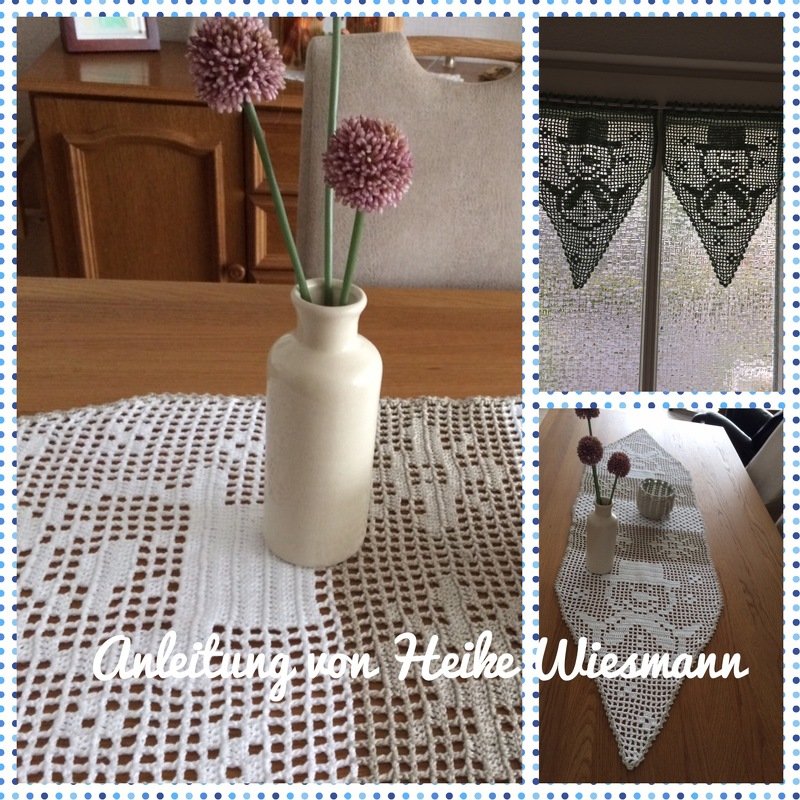 Häkeln / Tischläufer / Gardine / Winter
