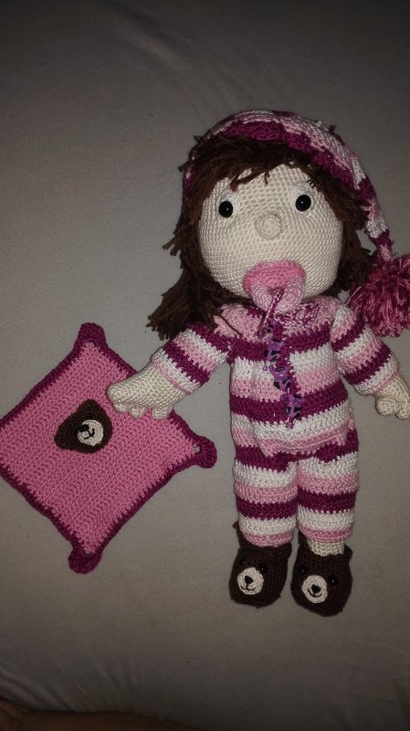 Häkelanleitung Puppe, Seppl Schlafmütze