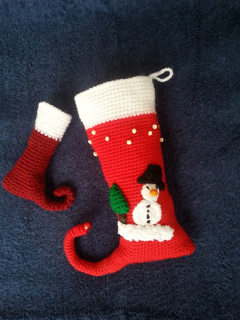 Nach einer Anleitung von  Mrs. Emonessy. Ich fand die Idee mit der Stiefelspitze so toll.