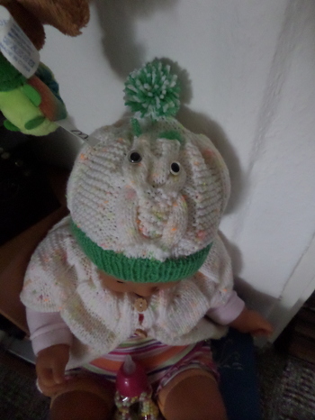 für die Puppe geübt, jetzt kommen die Enkel