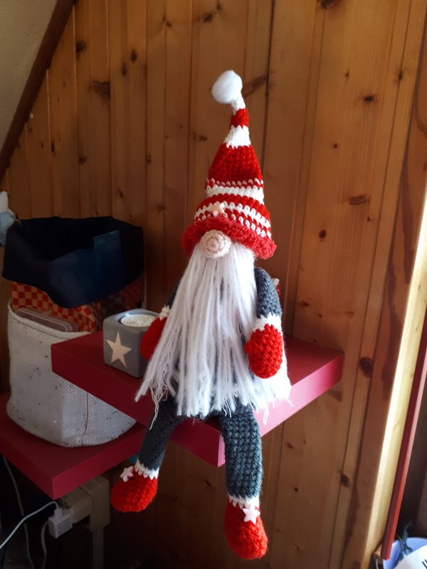 Wichtel Xxl Treppenhocker Kantenhocker Türstopper Nikolaus Weihnachtsdeko Häkelanleitung