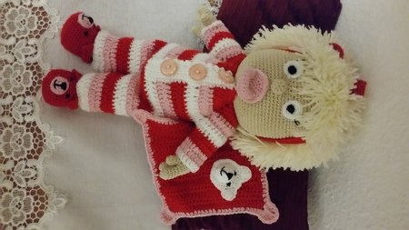 Häkelanleitung Puppe, Seppl Schlafmütze