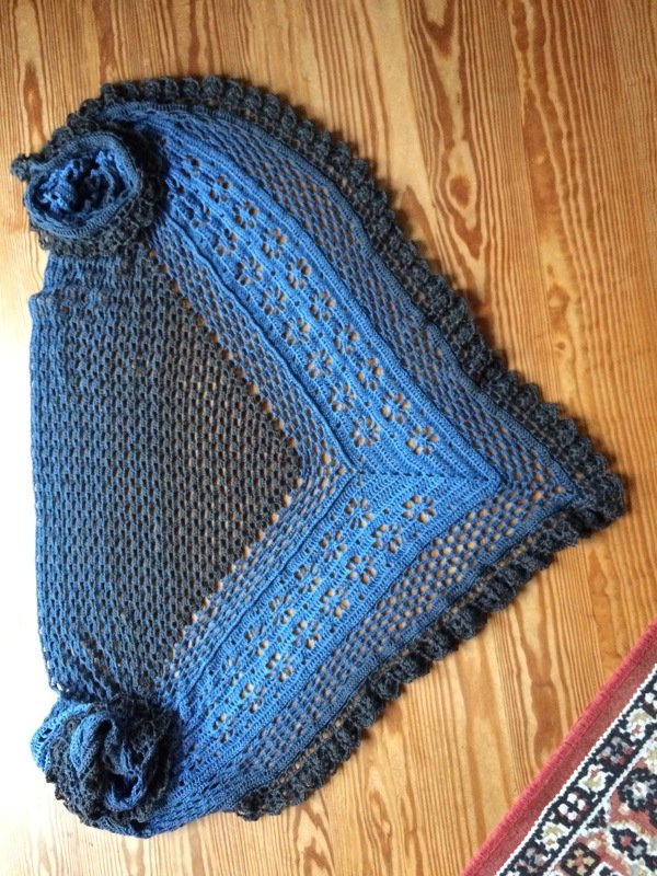 Crochet pattern shawl Prairie