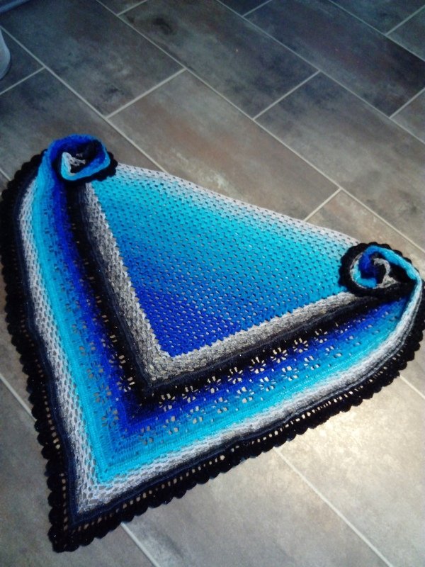 Crochet pattern shawl Prairie