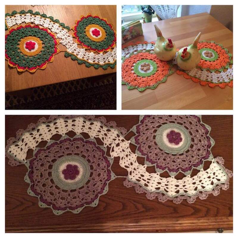 Häkeln/ Tischläufer/ Blume