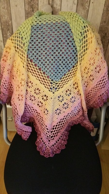 Crochet pattern shawl Prairie