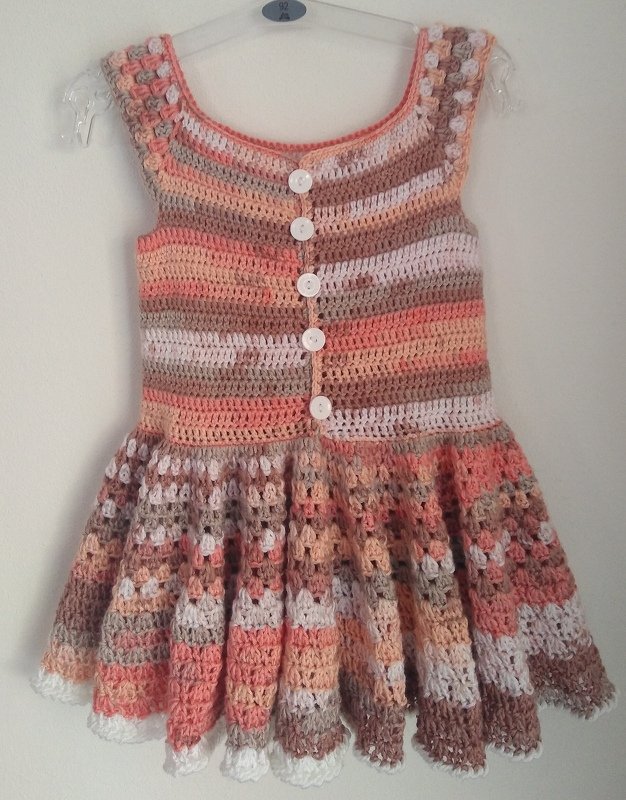 - ROSIE - Batikkleid häkeln, für Größe 116-122, Kleid, Häkelkleid, Sommerkleid, Mädchen, Sommermode