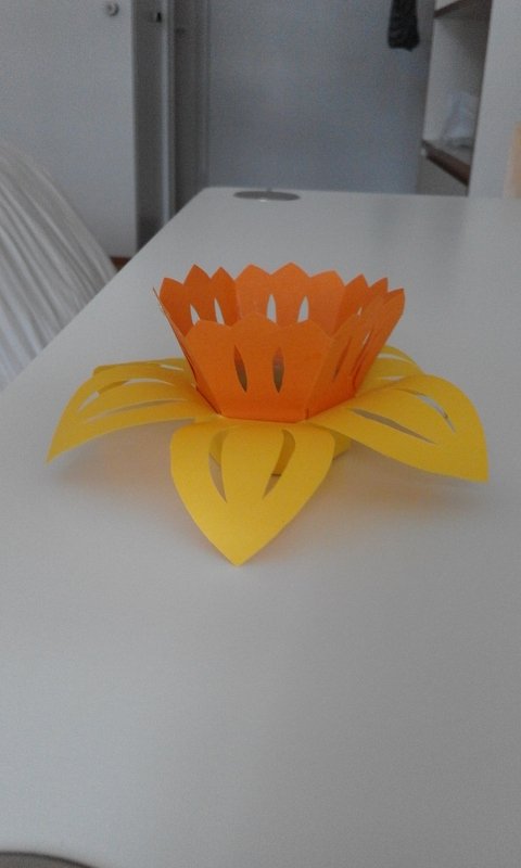 Teelichthalter – Narzisse – Bastelanleitung und Vorlagen