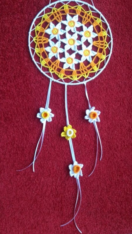 Häkelanleitung - Traumfänger Osterwiese