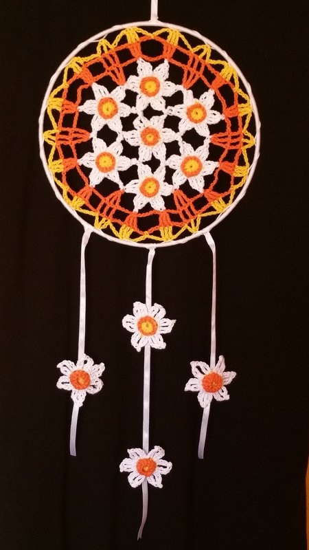 Häkelanleitung - Traumfänger Osterwiese