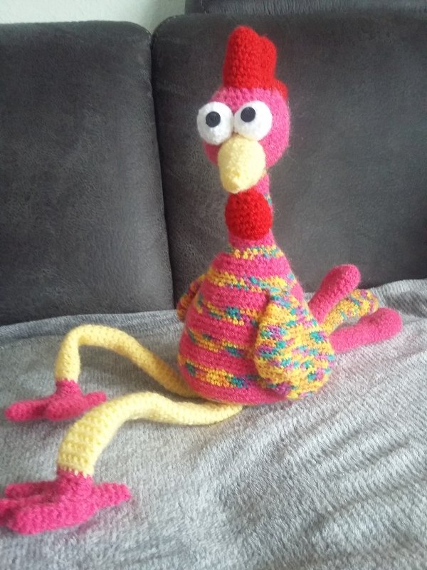 XL Gockel GLUPSCHI Kantenhocker Hühner Hahn Ostern Frühlingsdeko