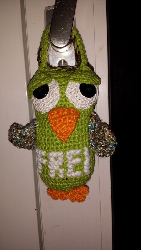 Häkelanleitung für Eule als Türwächter