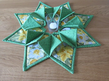 Diesen Sternkranz habe ich nach der Anleitung von seven genäht. Super Anleitung und gar nicht schwer, nachzuarbeiten.