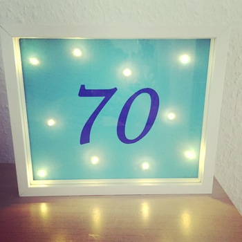 Für meinen lieben Paps zum 70. am 4.5. habe ich mit meinem neuen Plotter 