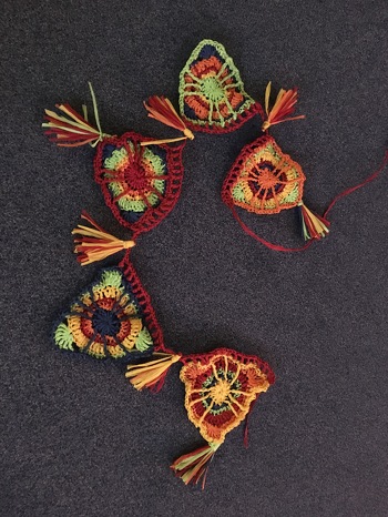 Gehäkelt nach Anleitung von Petra Perle Dankeschön hat Spaß gemacht